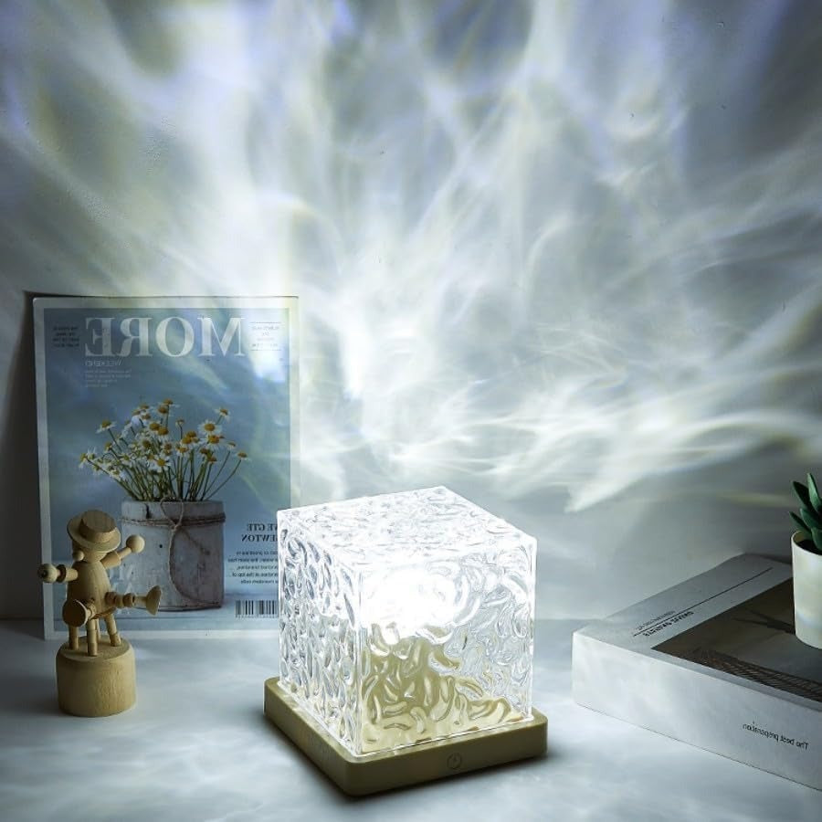 Crystal Flame Effect LED Night Lamp