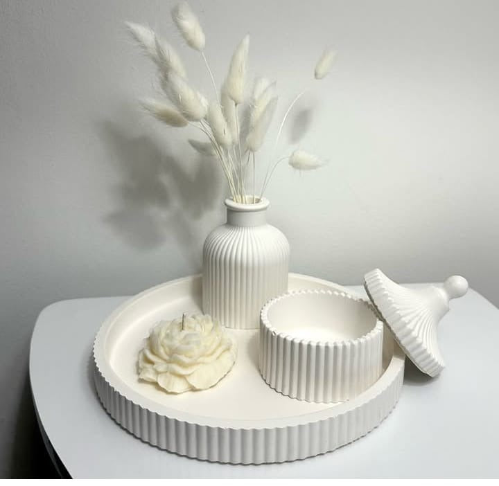 Ribbed Aesthetic Decor Set