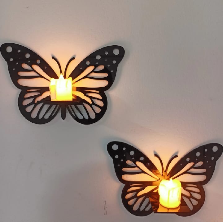 Enchanted Butterfly Wall Sconce Candle Holder