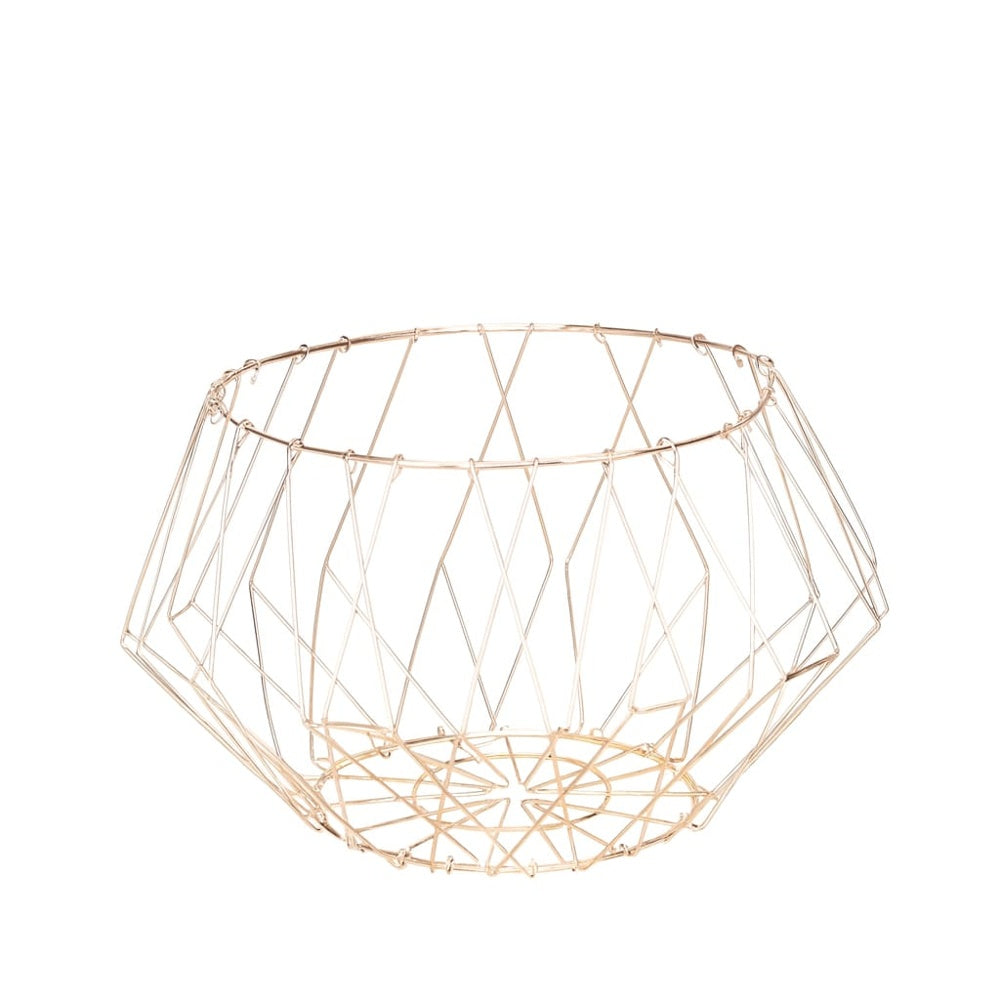 5-in-1 Magic Folding Metal Basket – Shape-Changing Golden Fruit & Snack Bowl