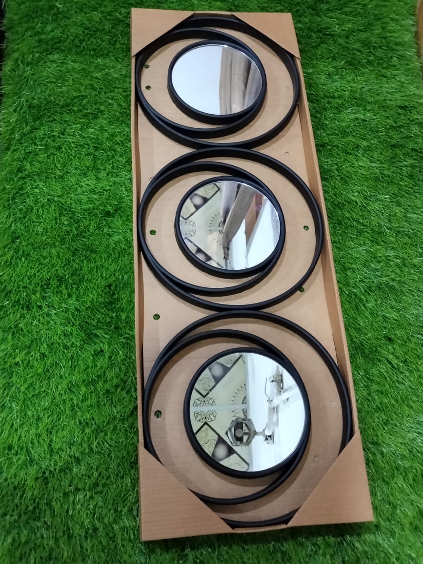 Modern Nest 3-Piece Round Wall Mirror Set | Decorative Wall Mirrors for Home Decor