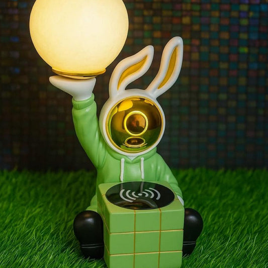 Astronaut Bunny Moon Lamp – Modern LED Night Light for Home Decor
