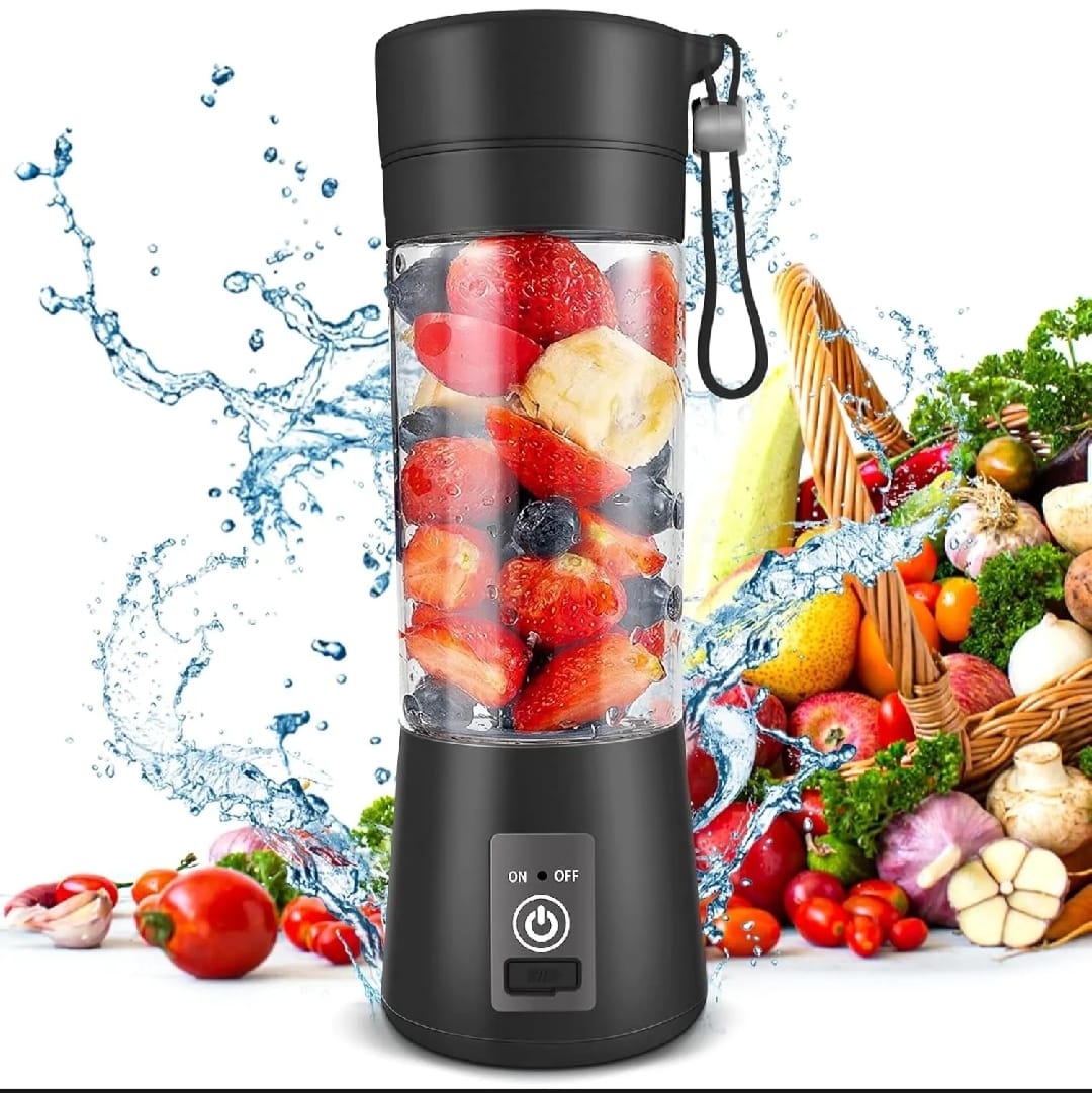 Portable USB Rechargeable Juicer Blender – Travel Friendly Smoothie Maker | Mini Fruit Mixer for Home, Office & Gym