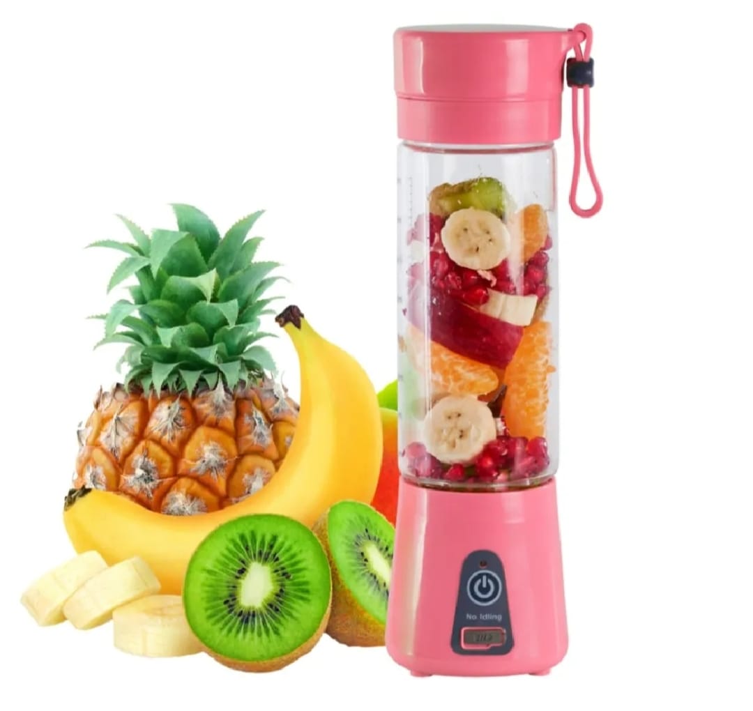 Portable USB Rechargeable Juicer Blender – Travel Friendly Smoothie Maker | Mini Fruit Mixer for Home, Office & Gym