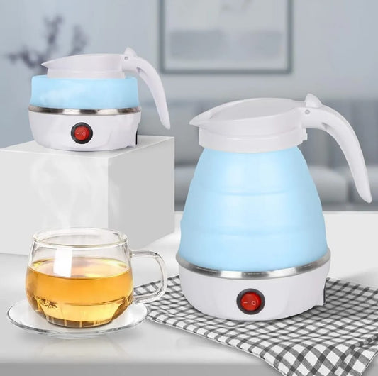 Electric Foldable Travel Kettle – Portable, 0.6L, Fast Boil, Space-Saving Silicone Kettle