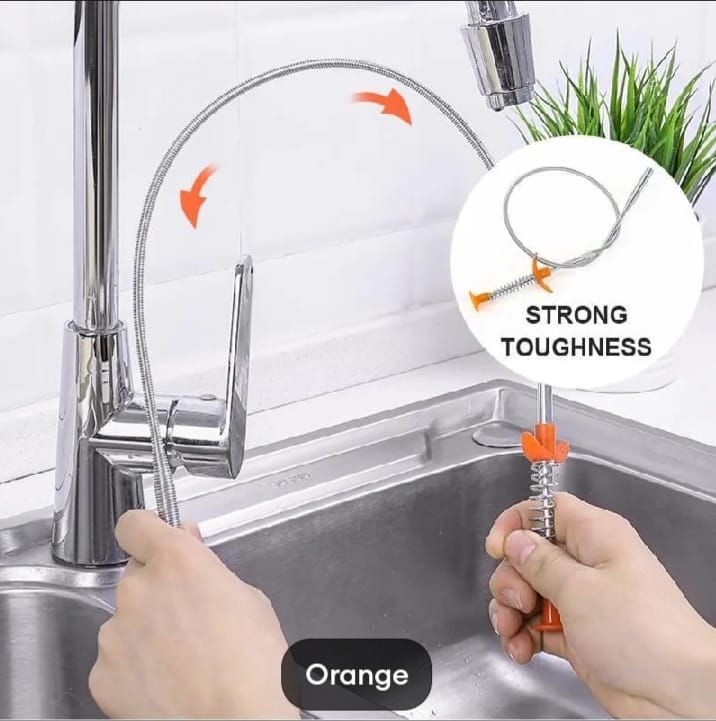Drain Pipe Cleaner – Flexible Four-Claw Grabber Tool for Clogged Sinks & Drains