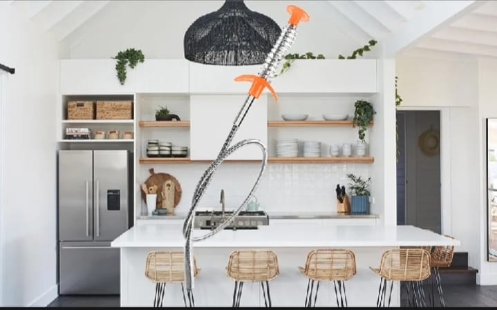 Drain Pipe Cleaner – Flexible Four-Claw Grabber Tool for Clogged Sinks & Drains