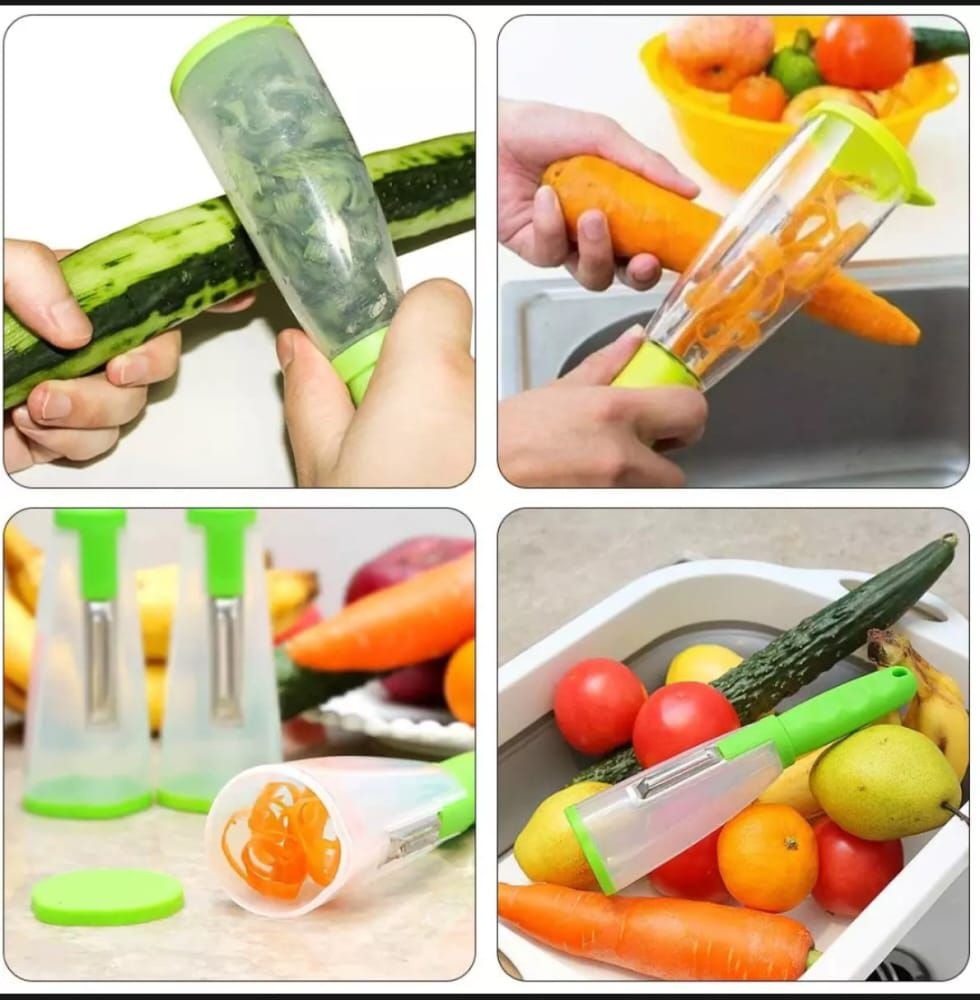 2-in-1 Vegetable & Fruit Peeler with Waste Collector